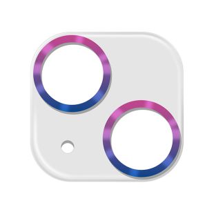 【iPhone15/15 Plus フィルム】カメラ全体保護ガラスフィルム (オーロラ)-4516023783609