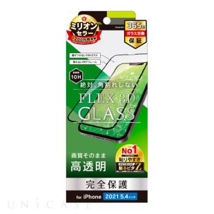 【iPhone13 mini フィルム】FLEX 3D 高透明 複合フレームガラス (ブラック)-4582269530291